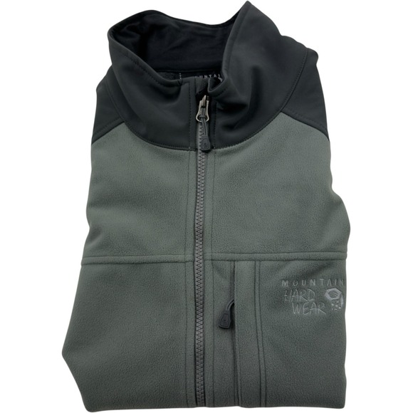 Mountain Hardwear Gray Full Zip Vest w Zippered Pockets Men's Size Large - Picture 1 of 9